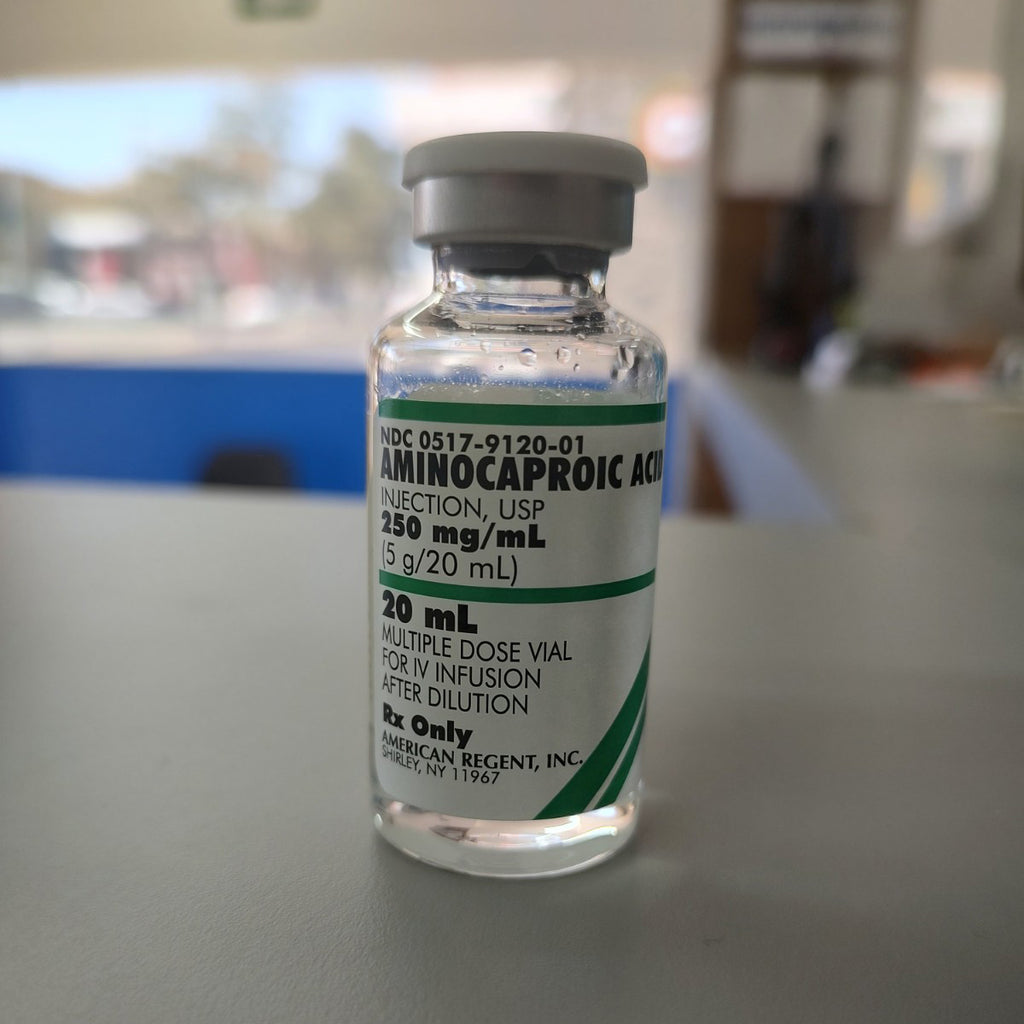 Ácido aminocaproico, 250 mg/mL, Inyección USP, AMERICAN REGENT.