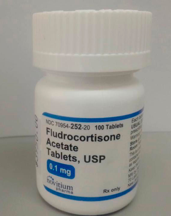 FLUDROCORTISONE 0,1 mg, Frasco con 100 tabletas, NOVITIUM FARMA