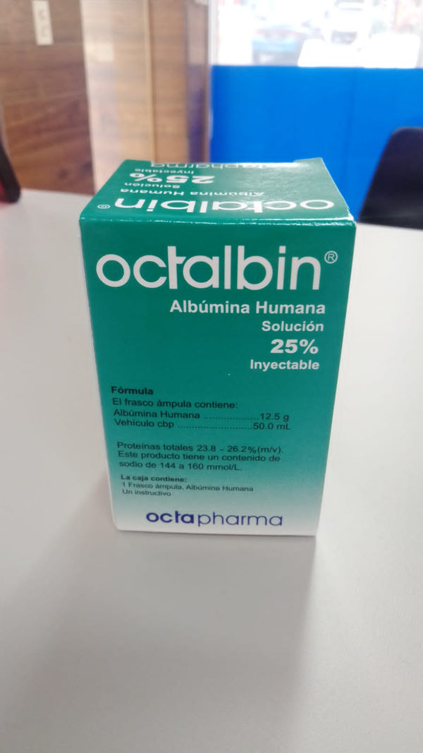 OCTALBIN Albúmina Humana 25% 50 mL Solución Inyectable, Octapharma.