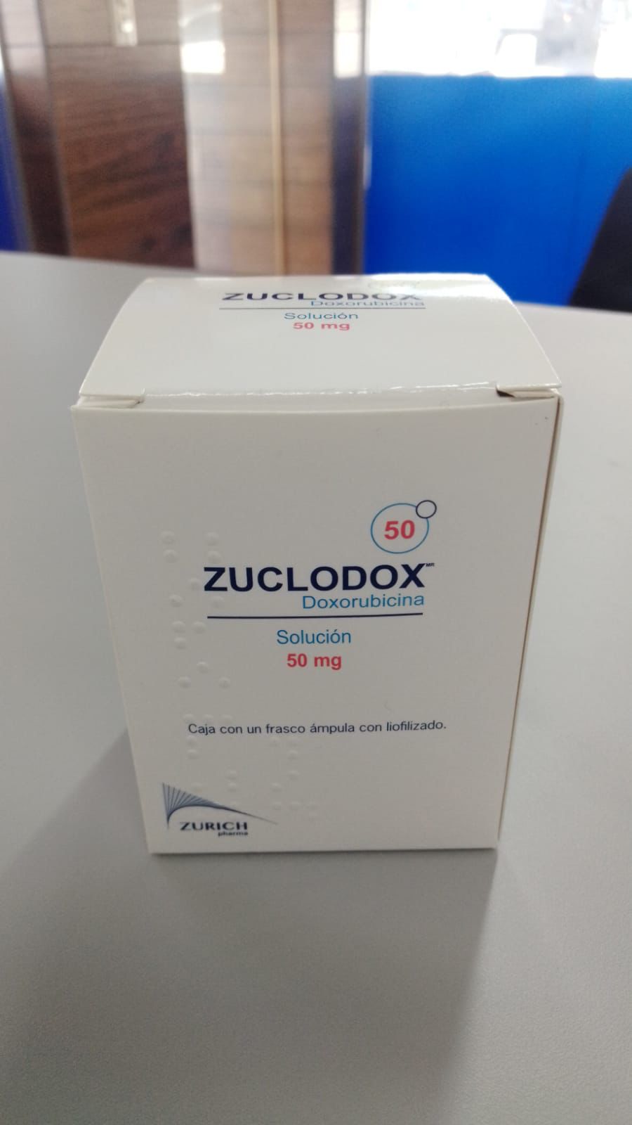 ZUCLODOX (Doxorubicina), Solución 50 mg, ZURICH. – farmashop.mx
