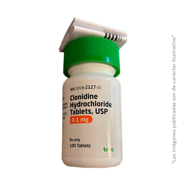 Clonidina_0.1 mg_ 100  tabletas, UPS, TEVA