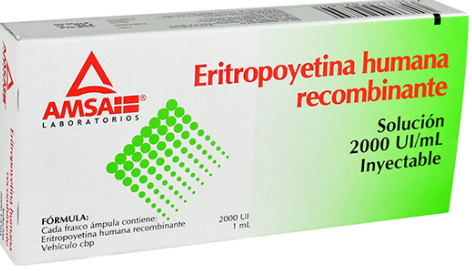 Eritropoyetina humana recombinante 2000 UI/mL Solución Inyectable, AMSA LABORATORIOS