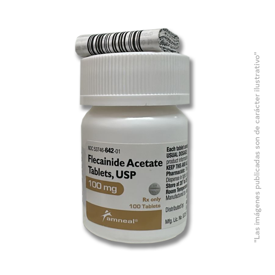Flecainide Acetate, 100 tablets, USP, 100 mg, amneal, Rx Only