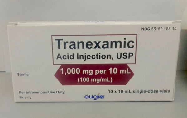 Tranexamic 1,000 mg/10 mL inyección UPS, EUGIA