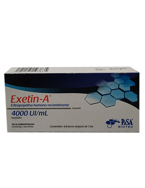 EXETIN-A 4000 UI/ml Solución Inyectable 6 frascos, PISA.
