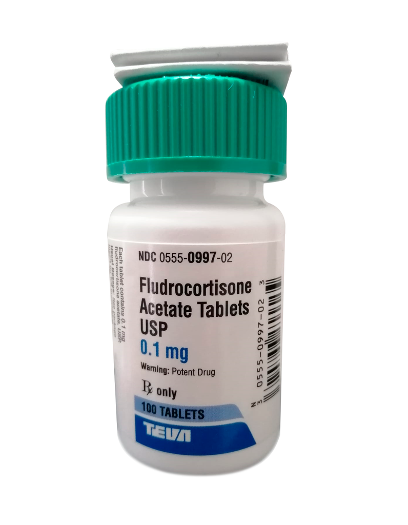 FLUDROCORTISONE 0,1 mg, Frasco con 100 tabletas, TEVA