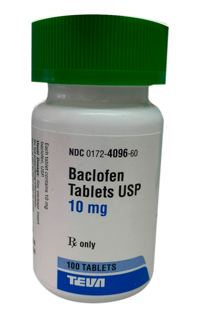 BACLOFEN, 10 mg, Tabletas. UPS, Rx Only, TEVA