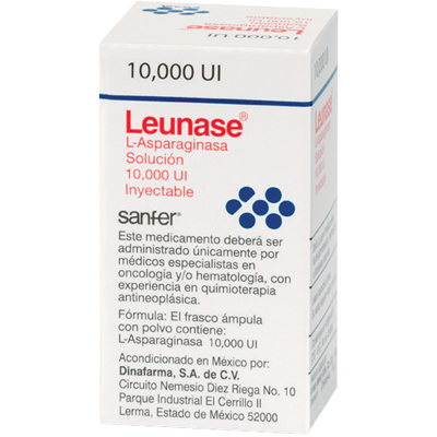 Leunase 10,000 UI Solución Inyectable 1 Caja con 1 ámpulas SANFER.